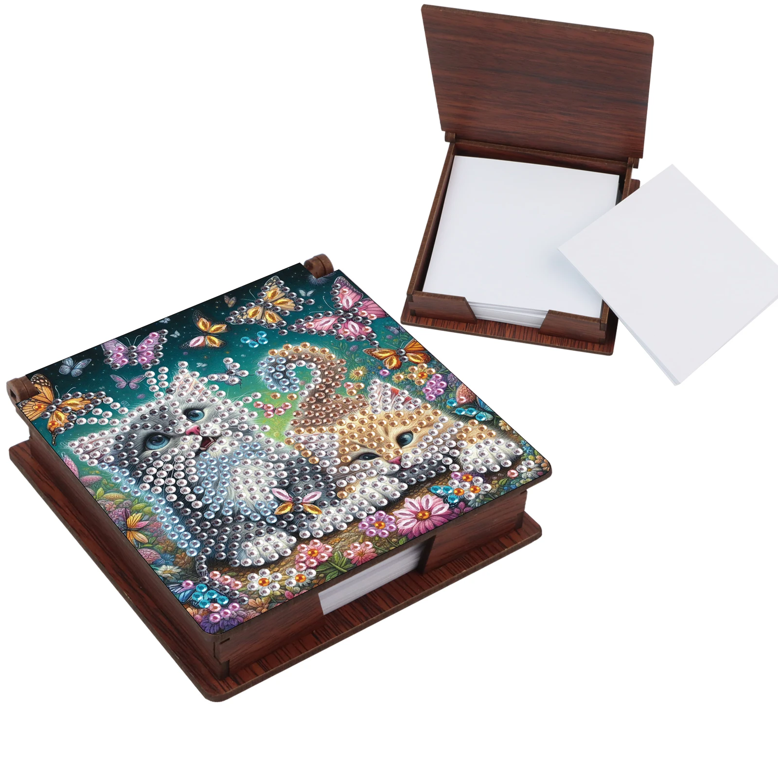 1Pc Diamond Painting Kits Sticky Note Box Cute Theme Sticky Note Organizer Sticky Note Set Sticky Note Storage Tools with Note