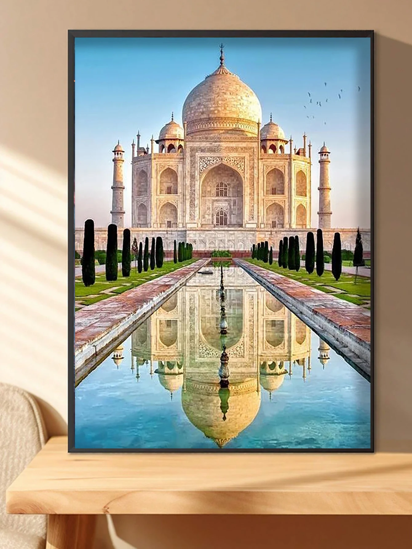 1-częściowy obraz diamentowy Taj Mahal DIY, zestaw akcesoriów do malowania diamentami DIY, odpowiedni do domowego salonu