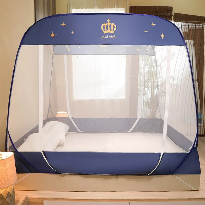 Foldable Mosquito Net No Installation Required Durable 15 Layers 18m for Bedroom Dormitory Use Breathable Nylon Fabric Iron F...