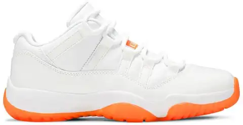Women's Orange Jordan 11 Retro Low Skateboarding Sneakers Breathable Fitness Running Shoes