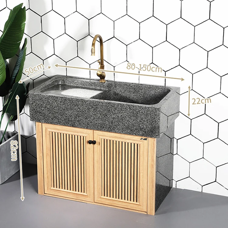 Lavatório de lavanderia de granito pia pia lavanderia