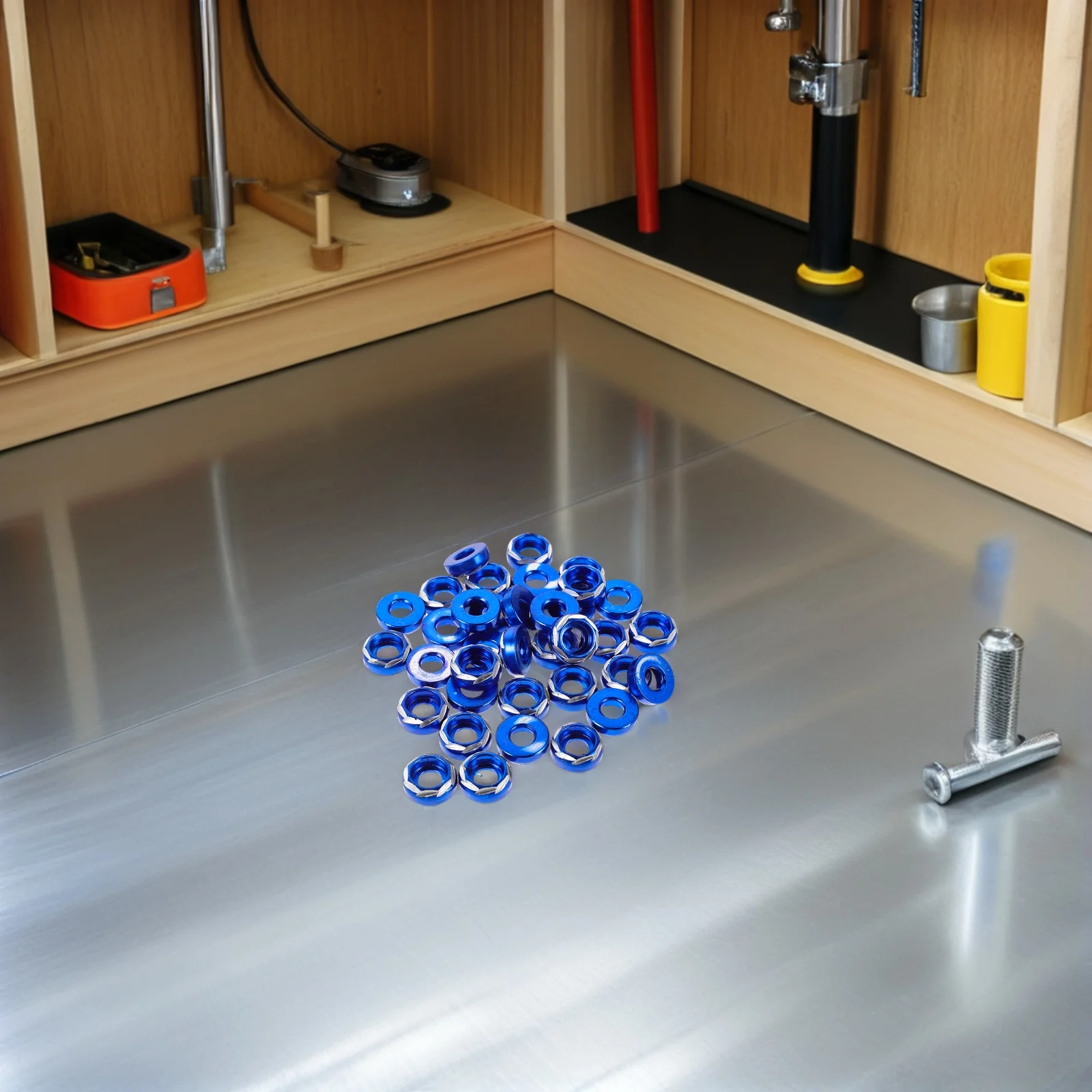 

50pcs Motorcycle Screw Gasket Bumper Bolt Washers Aluminum Alloy Decorative Dress Up Fasteners Engine Bay Universal Fit