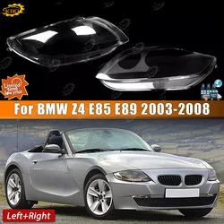 Left & Right Car Headlight Cover For BMW Z4 E85 2003 2004 2005 2006 2007 2008 Front Headlamp Transparent Lampshade Shell