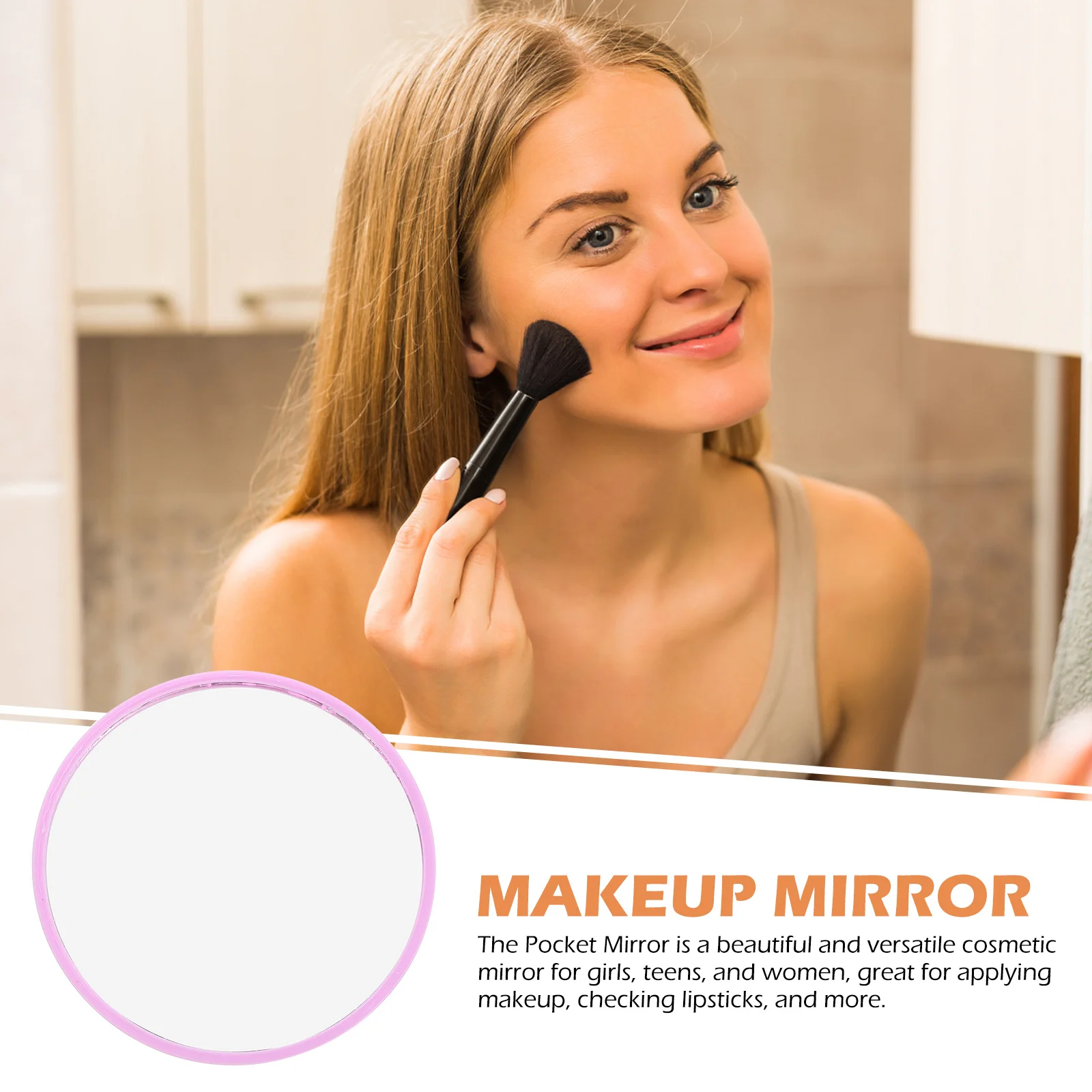 Espejo de maquillaje de viaje para mujer, espejo pequeño plegable de alta reflectividad, imagen clara, portátil, compacto de bolsillo, retoque diario, 24 Uds.