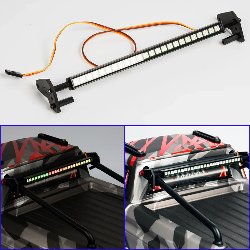 Colorful Strip Light Control Taillights and Rear Bucket Lights for 1/7 ARRMA INFRACTION V2 ALL-ROAD STREET BASH Car