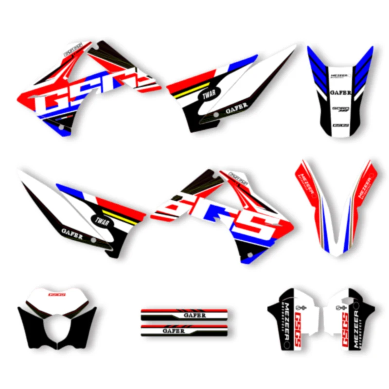 

Powerzone Graphics Backgrounds Adhesive Decals Stickers Kit For GASGAS EC MC 125 200 250 300 450 2010 2011