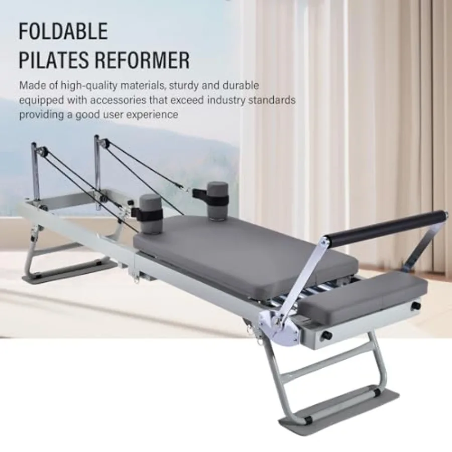 Foldable Pilates EquipmentPilates Core Training Bed - Folding Home Fitness Workout Machine Supports Up to 300 Lbs Comfortable t view 5