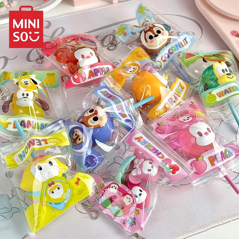 MINISO Disney Mickey Mouse Colorful Candy Series Blind Bag Lollipop Model  Pendant Keychain Girls Birthday Gift Christmas