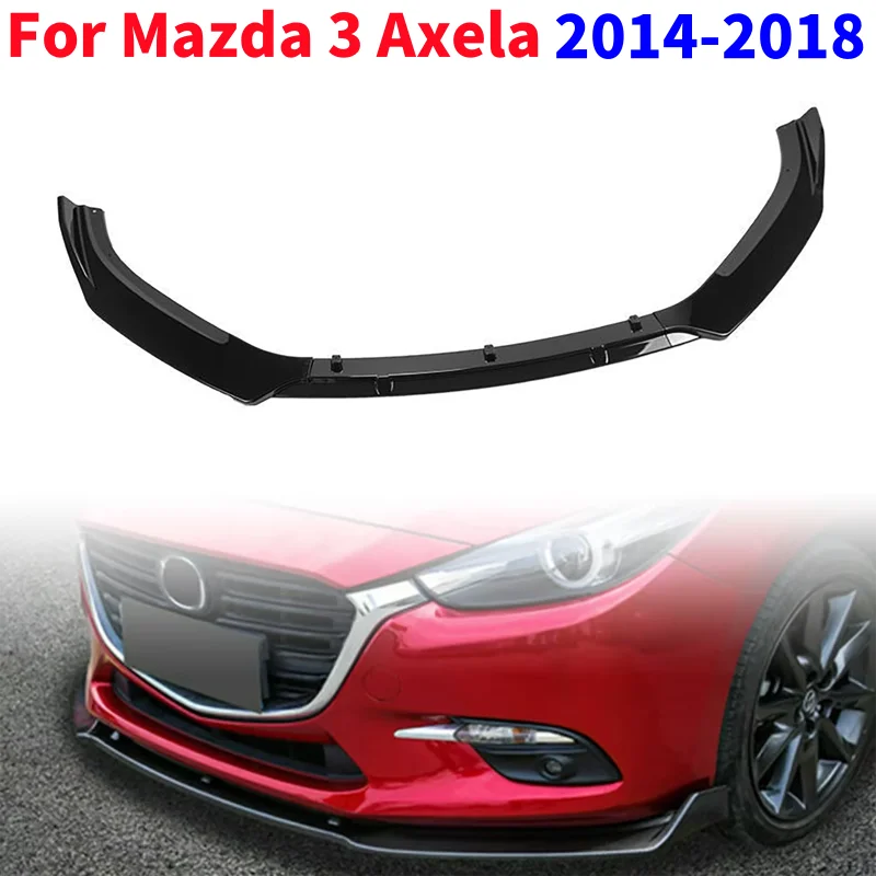 

3Pcs/set Car Front Bumper Separator Bumper Lip Body Kit For Mazda 3 Axela 2014-2018