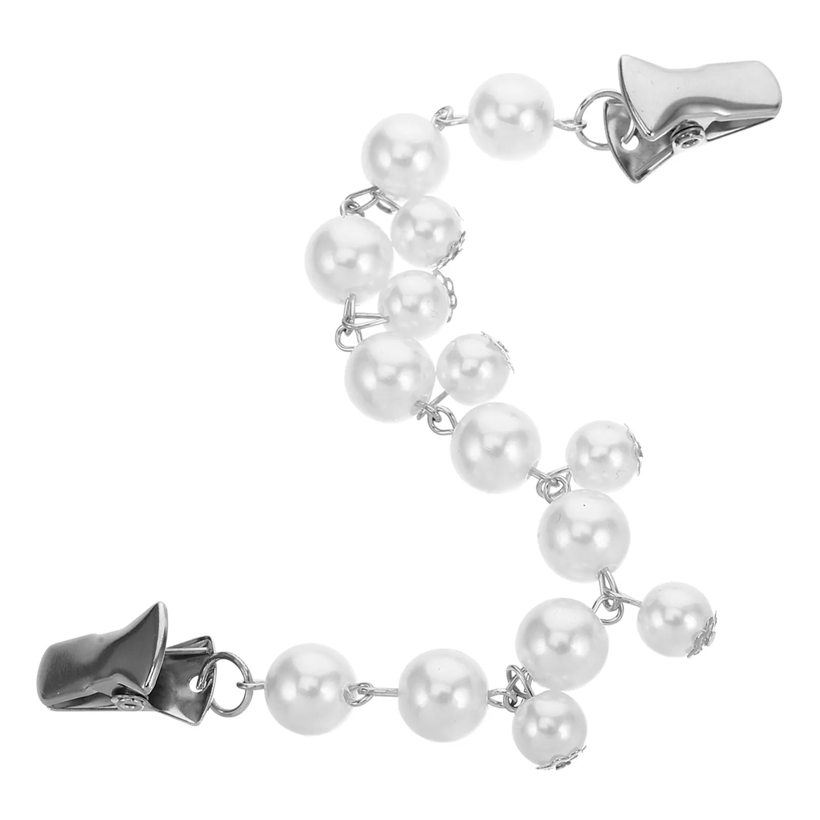 Pearl Cardigan Clasp Vintage Sweater Shawl Clip Elegant Crystal Brooch for Women Cloak Scarf Dress Shirt Collar Chain Pin