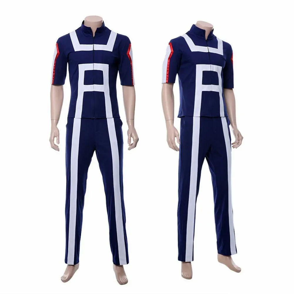 Anime My Hero Academia Boku No Hero Men Women School Uniform Gym Suit Tshirt Pants Midoriya Izuku Todoroki Shouto Cosplay Costum