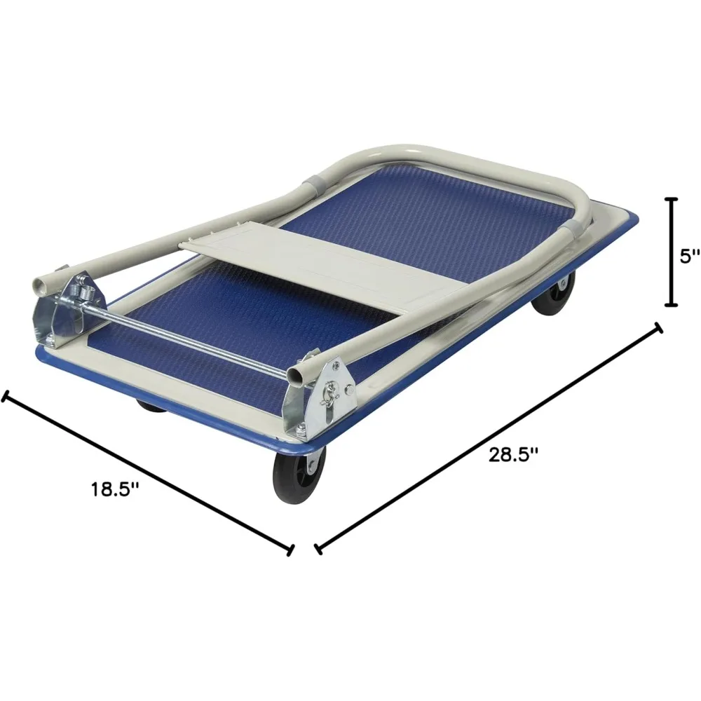 عربة منصة 330 رطل قابلة للطي دوللي قابلة للطي مستودع متحرك شاحنة يدوية
