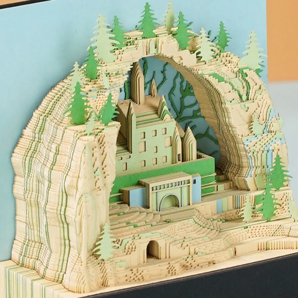 3D Carving Message Notes Paper, INS Estilo, Post Memos, Mão-rasgo, Artesanato Artesanal, Notepad, DIY Memo Note Paper, Desktop Decor