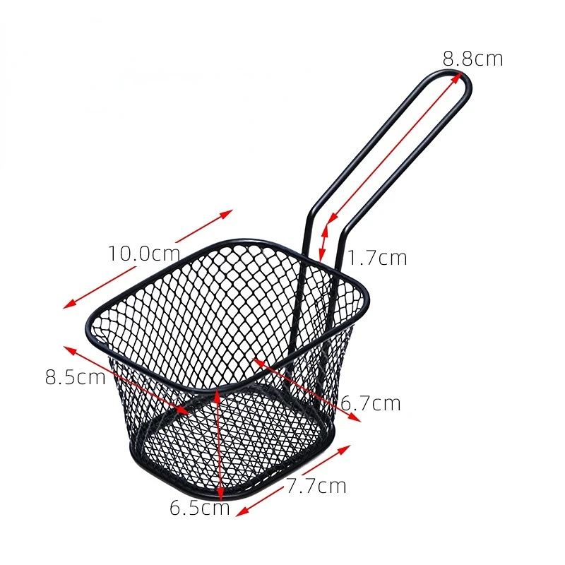 Stainless Steel Foldable Frying Basket - Mesh Strainer Sieve Steam Rinse Kitchen Cooking Colander Accessory