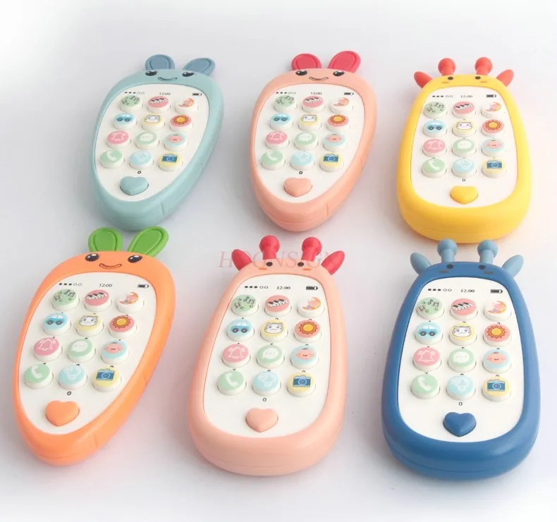 Baby toy music mobile phone child simulation bite phone model baby educational bilingual 0-2-year-old girl boy