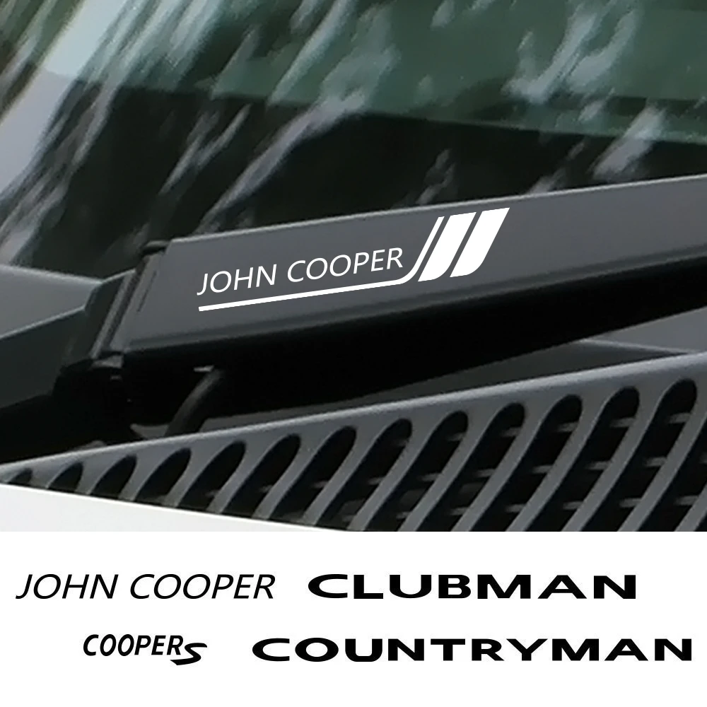 For MINI Cooper mini Cooper f56 John Cooper Works Countryman R60 Clubman Car Windshield Wiper Decals Auto Decor Accessories