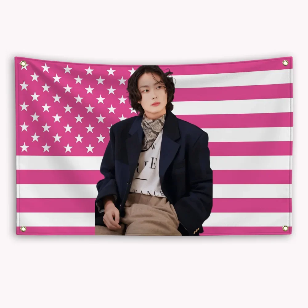 Roh Jae Won Pink American Flag Decorative Home Objects Decoration for Bedroom Stuff Outdoor Decor Advertising Custom Flags Flaga