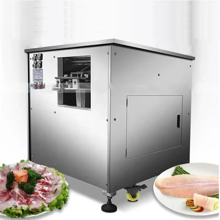 Automatic Cod Anchovy Trout Salmon Catfish Tilapia Fish Smoke Sashimi Slice Cut Slicer Fillet Machine Price