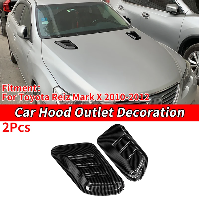 Car Decorative Cell Air Flow Intake Hood Scoop Bonnet Vent Cover Stickers Styling Car Accessory For Toyota Reiz Mark X 2010-2012