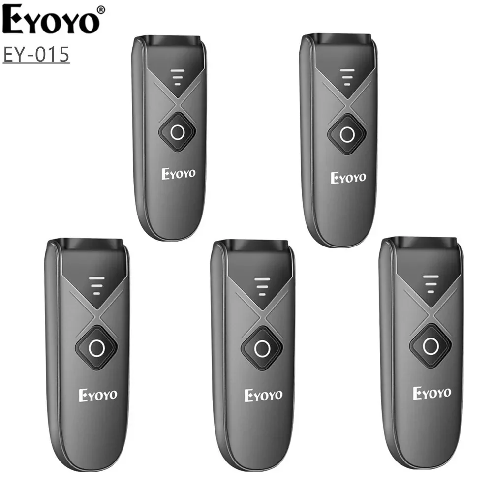 Eyoyo 015 Bluetooth Wireless Barcode Scanner 5pcs Wired 2D Bar Code Reader QR PDF417 Data Matrix For Store Supermarkt 1D Scanner