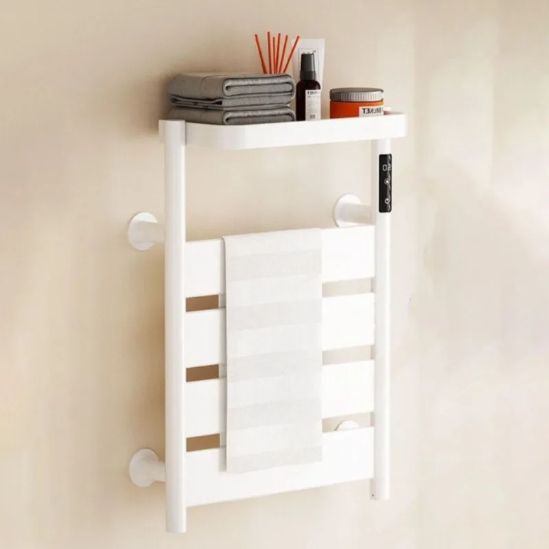 Bathroom Electric Towel Rack Household Digital Display Waterproof Electric Heated Towel Rail Drying Bathroom Accessories