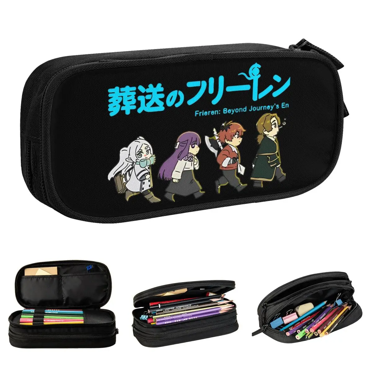 Frieren Beyond Journey's End Pencil Case Fashion Pen Bag for Student Large Storage School Supplies Gift Pencil Box