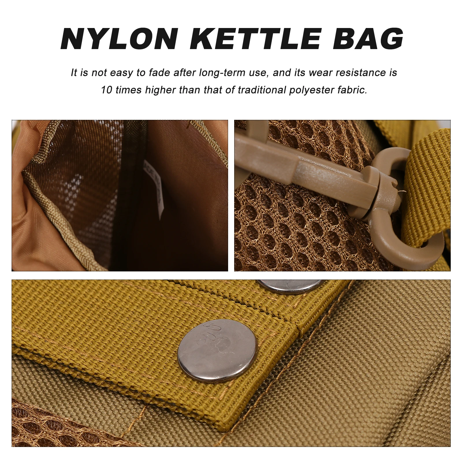 

Water Bottle Carrier Bag Holder Waist Pouch Adjustable Shoulder Strap Durable Nylon Mesh Compatible For Hiking Camping