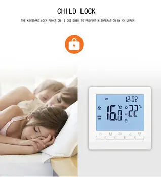 Digitální termostat pro plynovou kotelnu, programovatelný regulátor teploty topení, termostat pro kotel, ruční montáž na zeď 10 nejlepší prodej nástěnný termostat ebus - №1