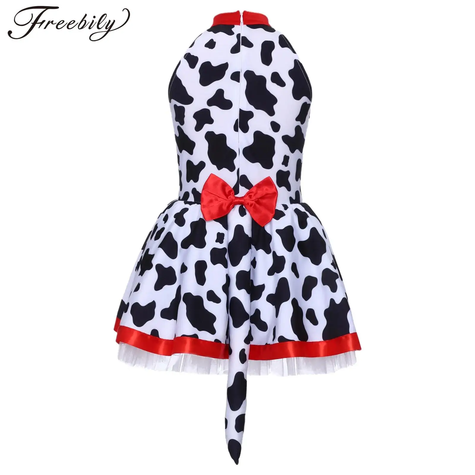 Disfraces de vaca para niños, disfraz de vaquera occidental para niñas, vestido de Cosplay de animales de granja, vestido de fiesta de Halloween y Carnaval Rave