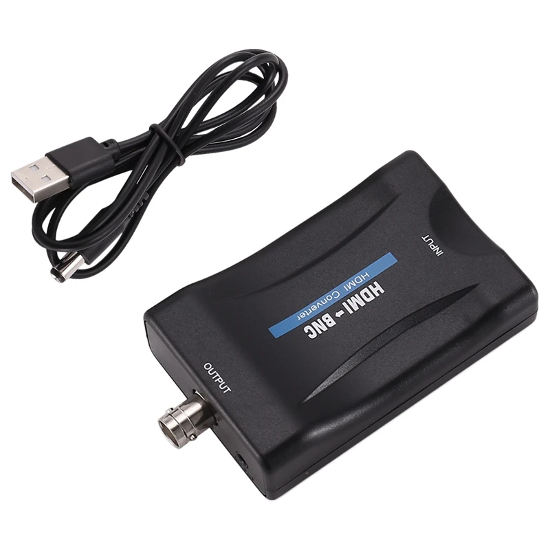 Best HDMI To BNC Video Audio Converter Adapter Compatible PAL/NTSC with USB Power Cord