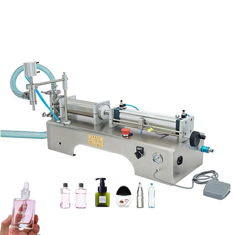 Image of Manuelle Kolben-Flüssigkeitsabfüllmaschine mit Einzeldüse, Einköpfige Quantitative Abfüllmaschine