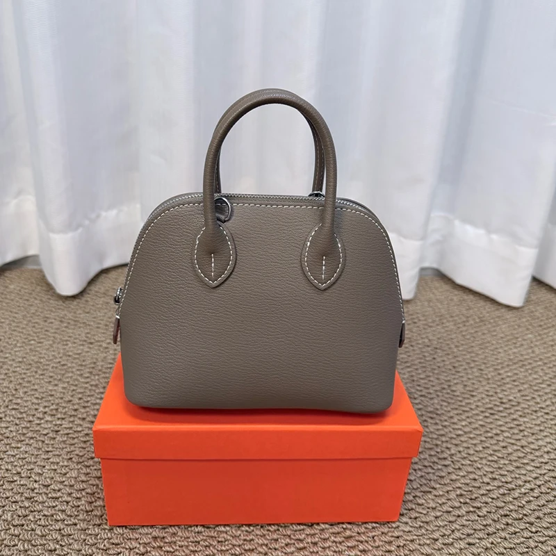 

Rowone small mini shell bag dome bag crossbody handbag genuine leather lady bag cute fashion luxury designer style ita bag y2k