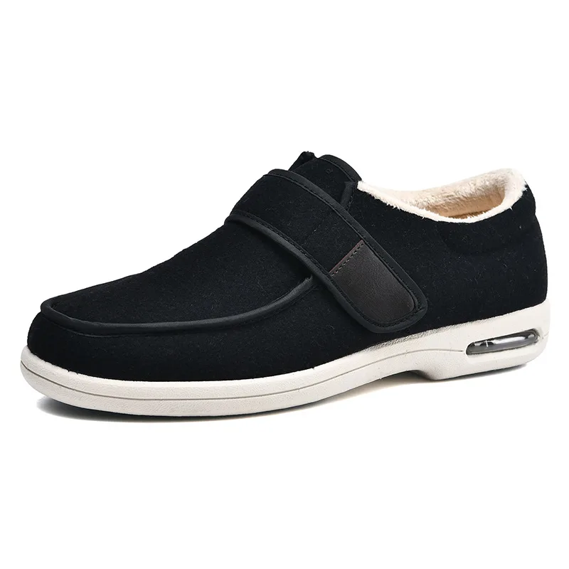 New Winter Warm Fleece Walking Shoes for Men Women Parents Thick Plush Casual Sneakers
