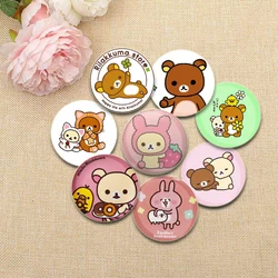 Rilakkuma Enamel Pin Cute Cartoon Brooches Strawberry Korilakkuma Badge Backpack Hat Jewelry Accessories Handmade Gifts