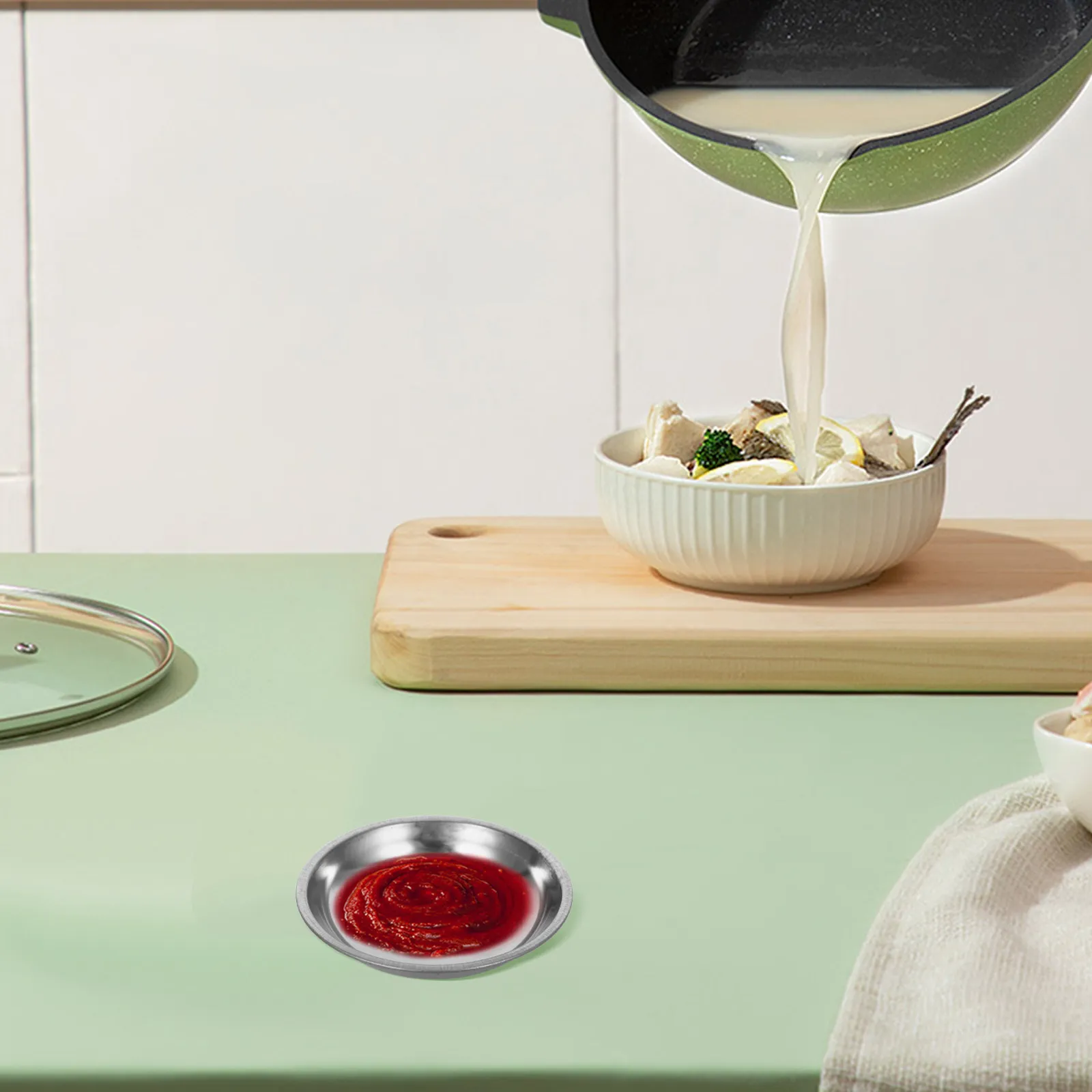 

Набор из 12 премиальных маленьких соусниц из нержавеющей стали для закусок, десертов, гарниров, соусов, для ресторанов