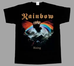 Rainbow Rising'76 Blackmore Deep Purple Dio New Black T-Shirt Double Side