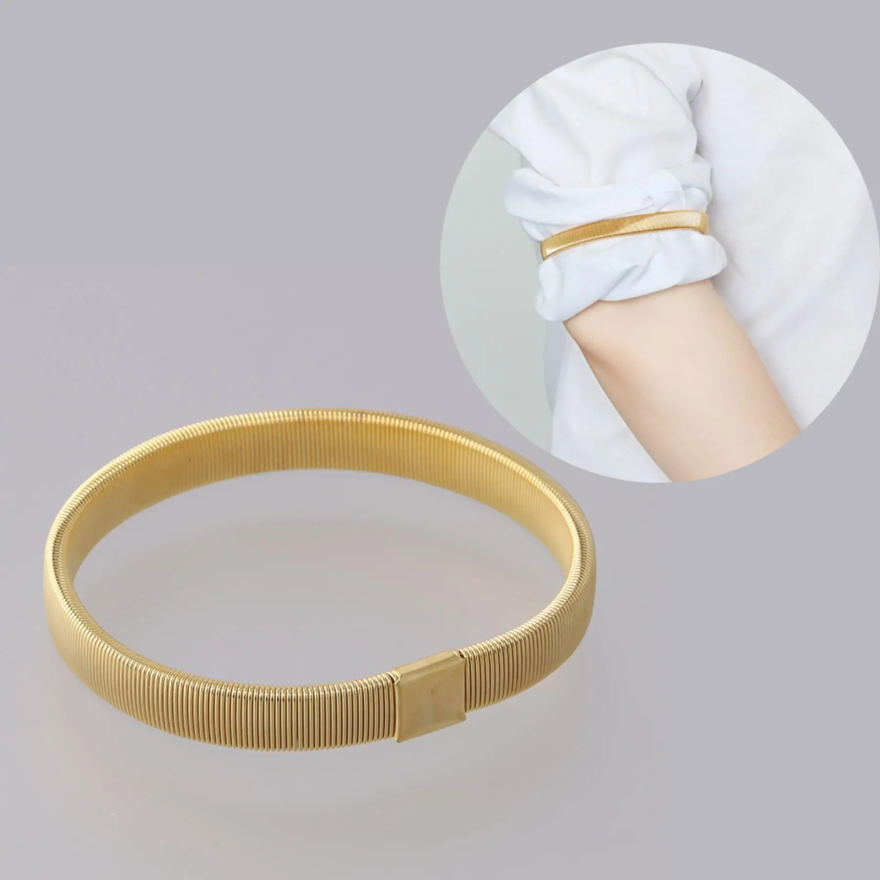 1Pc Fascia da braccio elastica Porta maniche per camicia Donna Uomo Moda Polsini regolabili Fasce Accessori di abbigliamento Bracciali da uomo