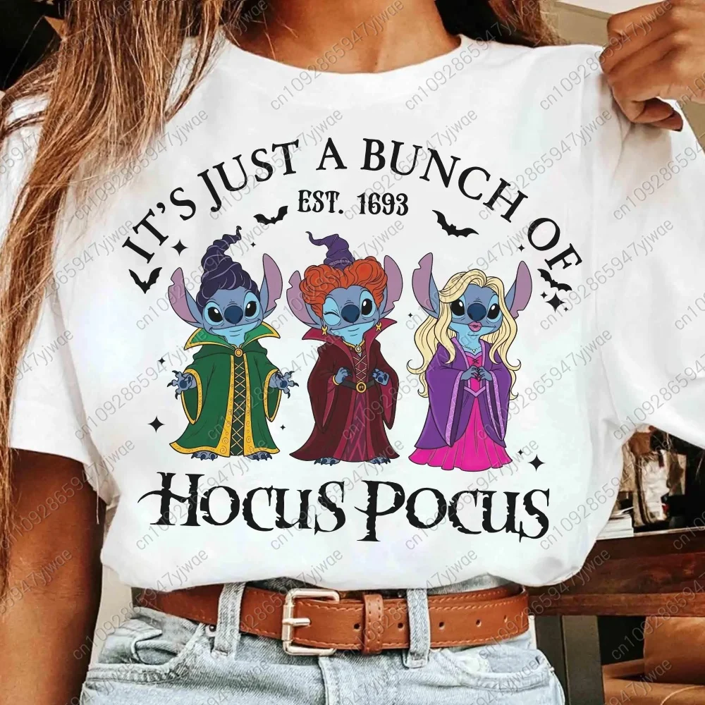 

Summer Women'S T-Shirt Stitch Sanderson Sisters T-Shirt Round Neck Breathable Material Short Sleeve Casual Fashion Women'S Top