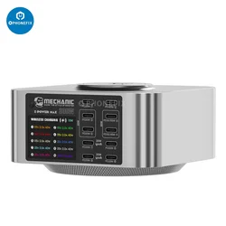 Mechanic X-POWER Max 10 Ports Desktop Charger QC3.0 PD3.1 Quick Charge For iPhone 15 14 13 Xiaomi Laptop Wireless Charger Tool
