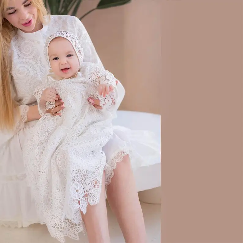 Infant Baby Girl Dress Lace Tulle Baptism Dresses Infant Christmas Dress Baby Christmas Dress Butterfly Lace Kids Dress