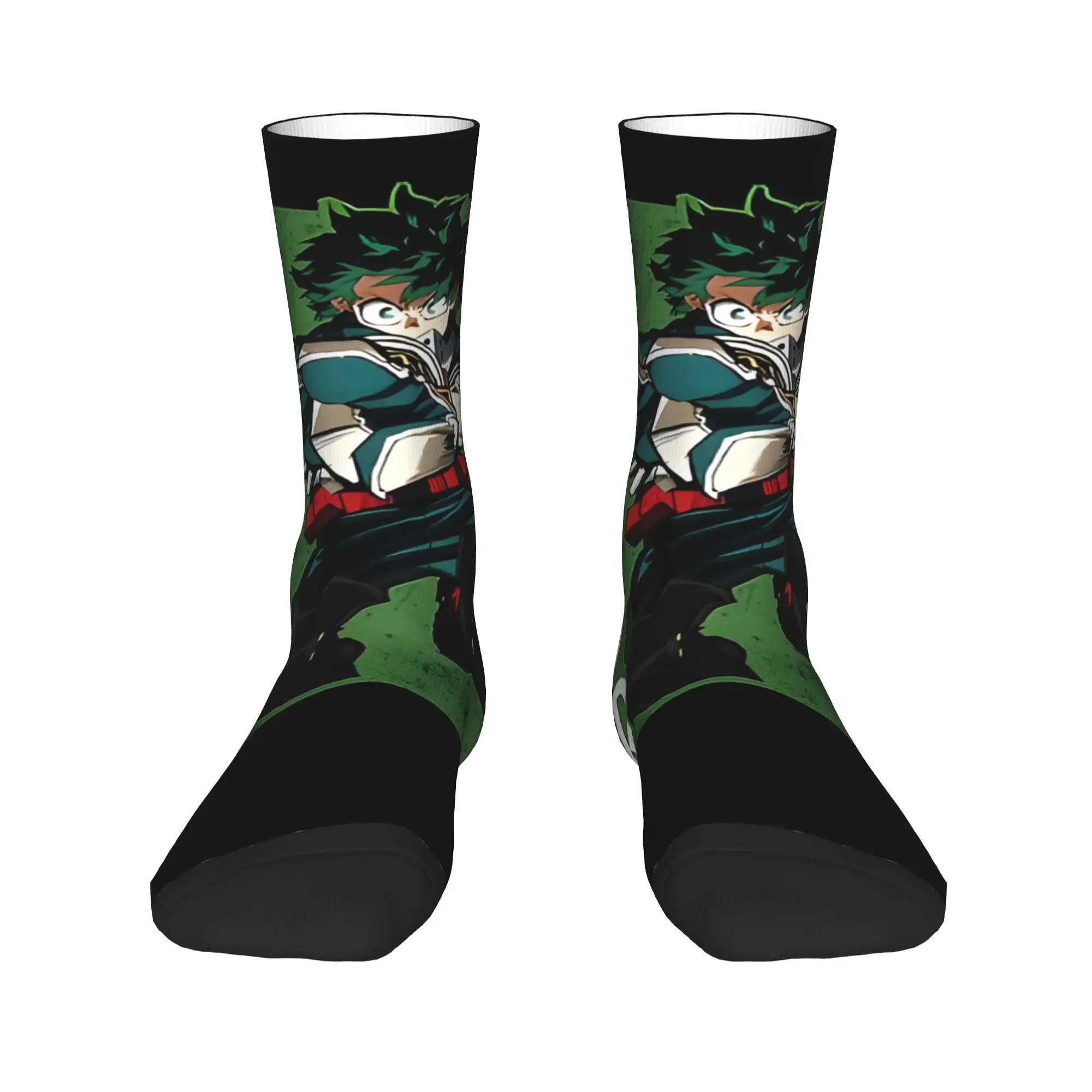 

Funny Sock Bandai My Hero Academia Doodle Izuku Hip Hop Seamless Pattern Printed Men Crew Socks Novelty Men's Socks