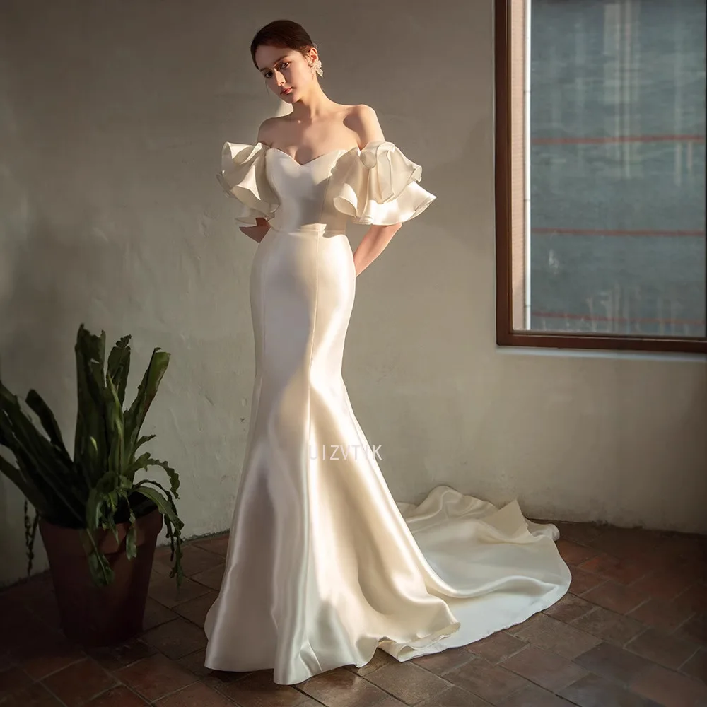 

Luxury Wedding Dresses for Women 2025 Bride Formal Occasion Dresses Vintage Dress Robe Simple and Romantic Wedding Dress Novias