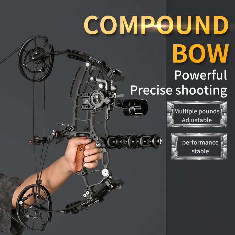 Archery Compound Bow Hunting Metal Limb Stabilizer Peep Sight Adjustable Steel Ball Arrow Pulley Dual Use Training Equipment