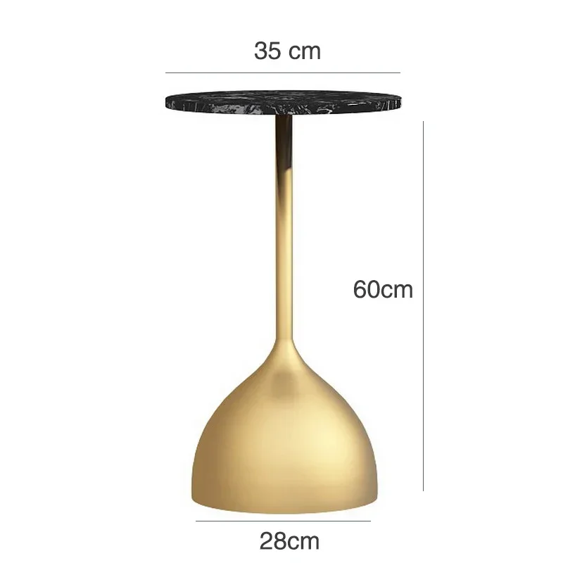 북유럽 크리에이티브 대리석 솔리드 메탈 지지대, 소형 찻상, 고온 나노 페인트