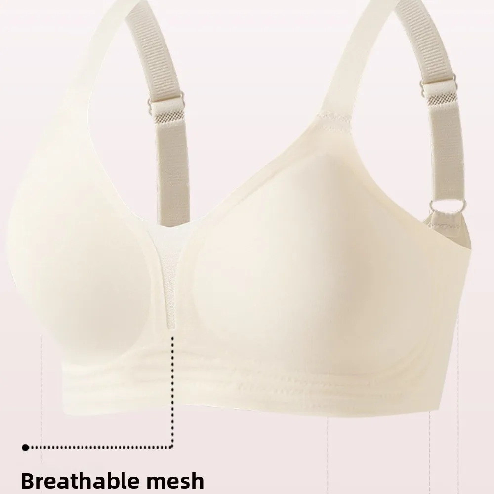 Sujetadores ajustables sin costuras, ajustados, a prueba de golpes, inalámbricos, con escote en V profundo, lencería, pechos recogidos, ropa interior push-up para Yoga