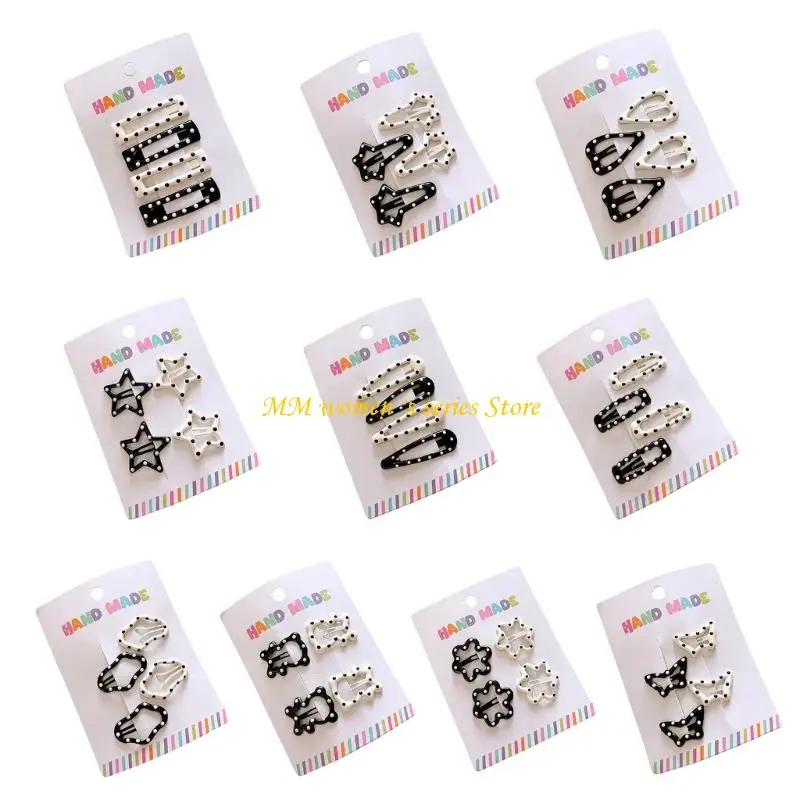 

Q39C Элегантная заколка с плоским зажимом в виде пятен, большой размер для головных уборов для девочек