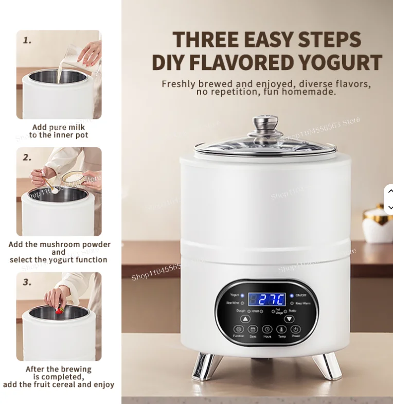 

Commercial New for Farm Juice Egg Beer Fermentation Machine 8L 12L Stainless Steel Greek Probiotic Yogurt Maker Pasteurizer