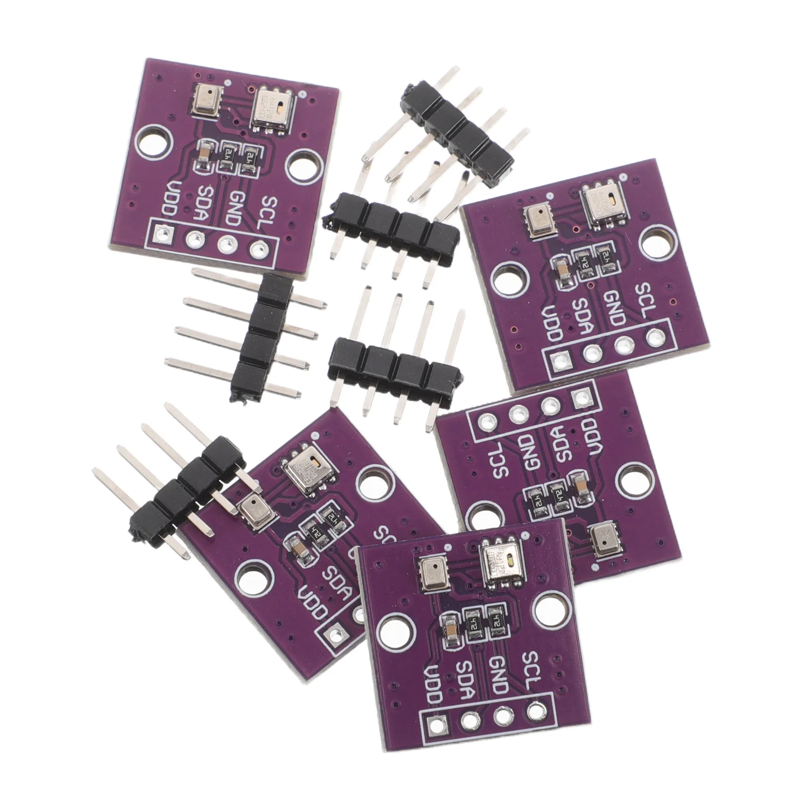 

5Pcs Atmospheric Pressure Sensor Module Digital Hygrometer Thermometer for Accurate Environmental Monitoring in Greenhouses Labs