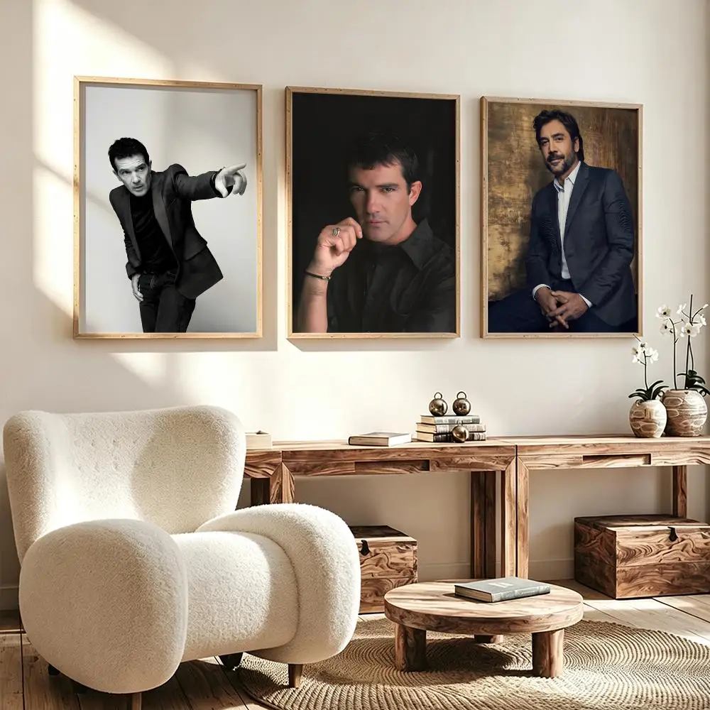 actor Antonio Banderas Poster Poster HD Waterproof Self Adhesive Wall Art Print Decor for Bedroom Living Room Gift