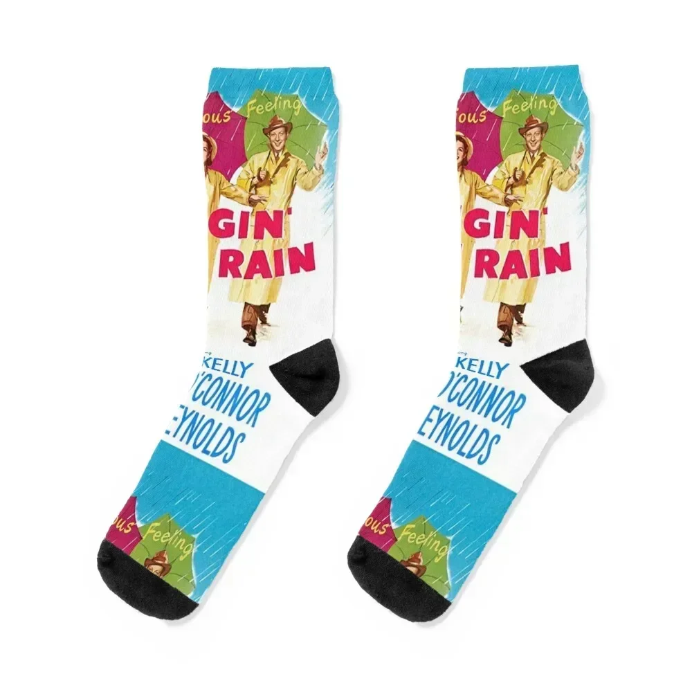 Singing in the rain Socks floor set anti slip football man Men's Socks Women's